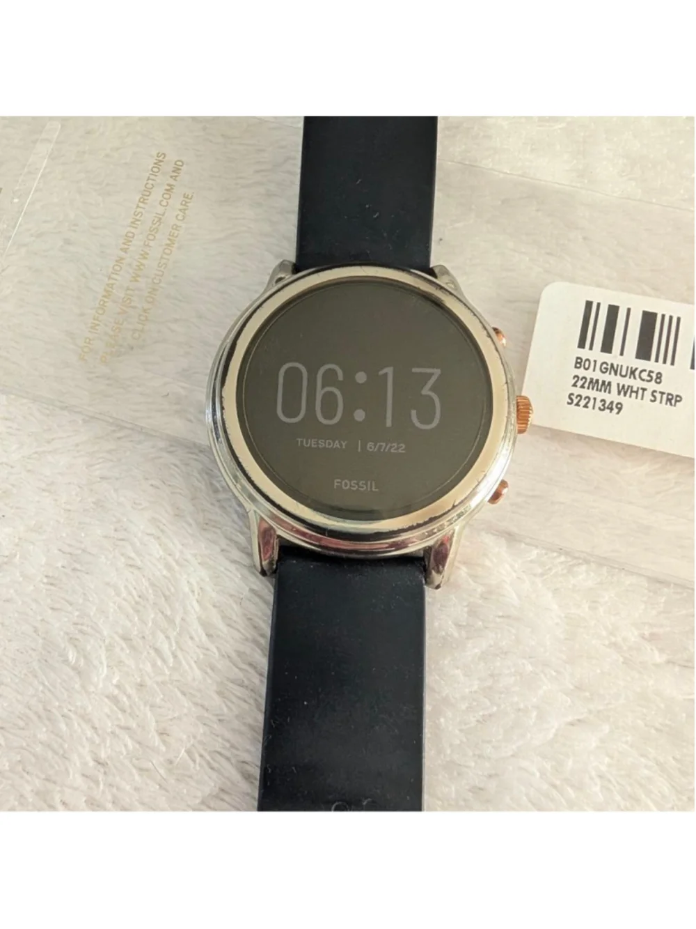 Fossil Julianna HR Rose Gold Black Smartwatch